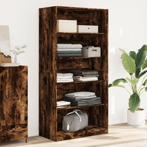 The Living Store Garderobna omara dimljeni hrast 100x50x200 cm inženirski les - Garderobna Omara, (21837160) Cene