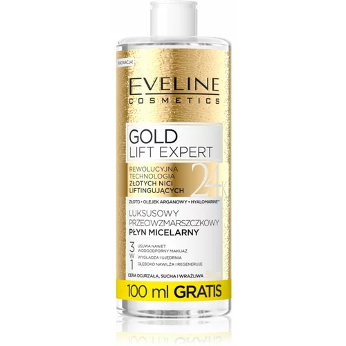 Eveline Cosmetics Gold Lift Expert micelarna voda za čišćenje za zrelu kožu lica 500 ml