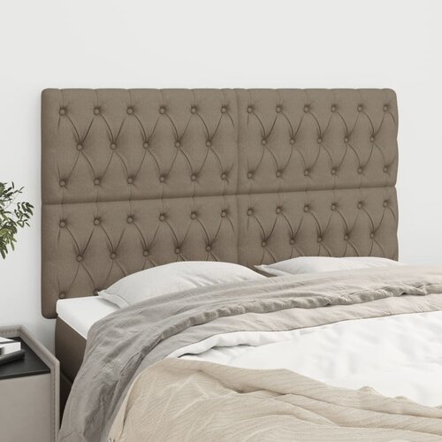 The Living Store Posteljno vzglavje 4 kosa taupe 80x7x78/88 cm blago - Vzglavje, (21659806) Cene