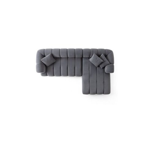 Atelier Del Sofa ugaona garnitura petra right dark grey Slike