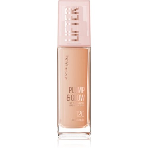 Maybelline Lifter Plump & Glow posvetlitveni tekoči puder za naraven videz odtenek 120 30 ml Cene