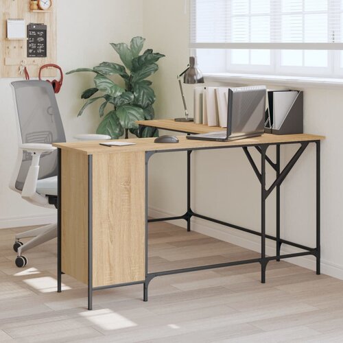 vidaXL Radni stol boja hrasta sonome 141x141x75 cm konstruirano drvo Cijene