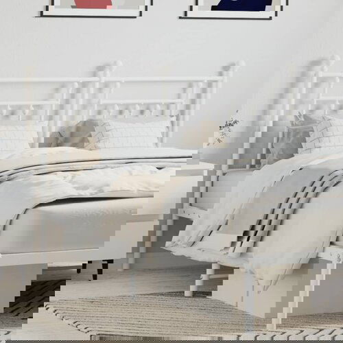vidaXL Metalno uzglavlje bijelo 150 cm Cijene