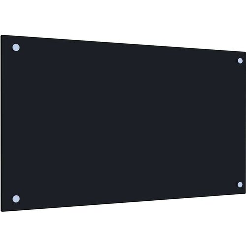 vidaXL kuhinjska zaštita od prskanja crna 70 x 40 cm kaljeno staklo Cene