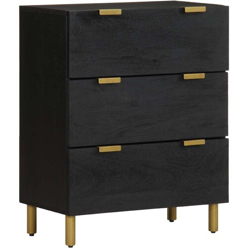  Komoda crna 60 x 33 x 75 cm konstruirano drvo Cene