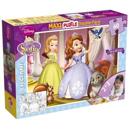 Lisciani slagalica Sofia the first 2u1 složi i oboji 60pcs maxi 46560 ...