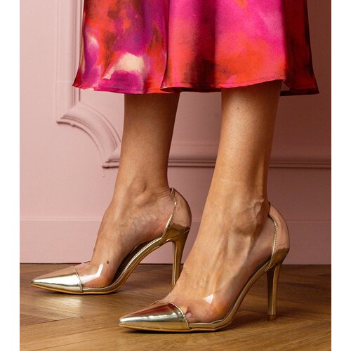Gemre Gold classic pumps with transparent upper Libra Slike