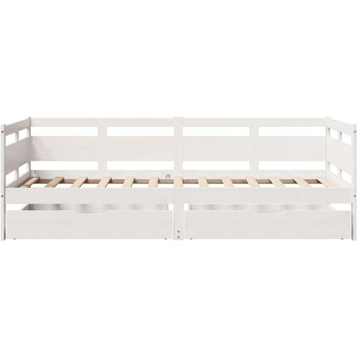 VidaXL dnevni krevet s ladicama bez madraca 80x200 cm masivno drvo Slike