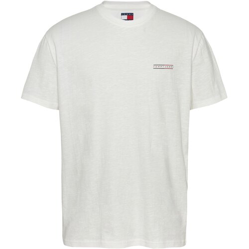 Tommy Jeans Polo majice dolgi rokavi TJM REG GRAPHIC DM0DM21303 Bela Slike