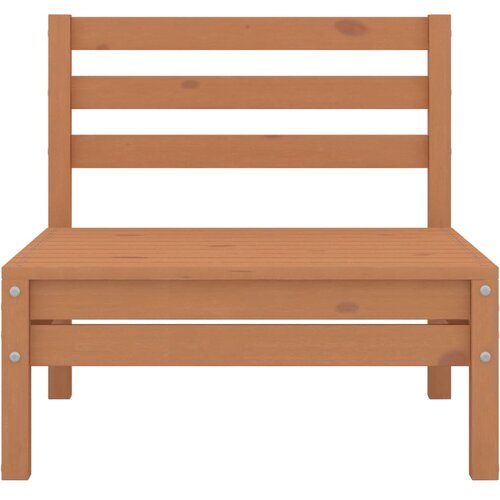Maison Chic Vrtni srednji kavč - Zunanji kavč medeno rjava trdna borovina, (22040496) Slike