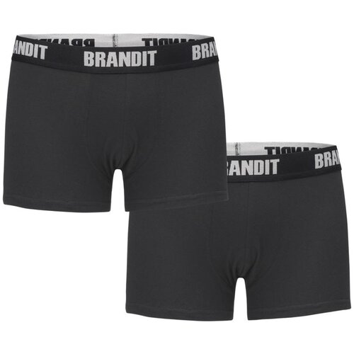Urban Classics Boxershorts Logo 2er Pack Black/black Cene