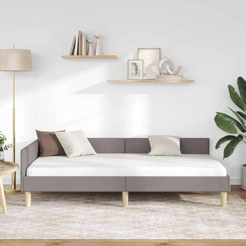  Kutni okvir kreveta Ostalo s uzglavljem Sivo-smeđa 100 x 200 cm Slike