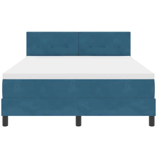  LED Box Spring Krevet Tamno plava 140 x 200 cm Bar&amp;scaron;un Slike