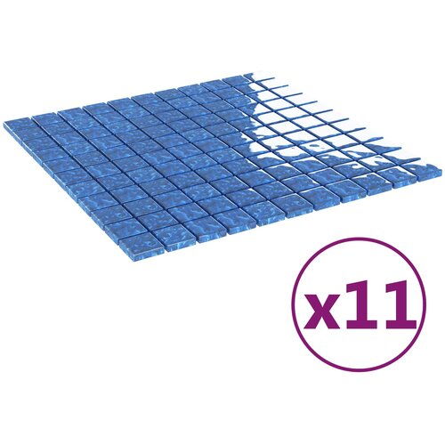 Mosaic keramika 11 pcs Plava 50 x 50 cm Stakl Slike