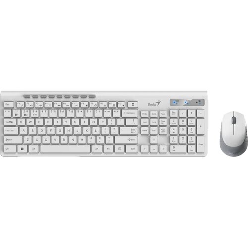 Genius tastatura + miš wireless i bluetooth slimstar 8230, white, bih layout, 31340015411 Cene