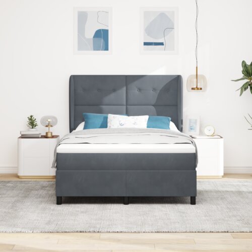  Kutna Sienna Krevet s Madracem Tamno Siva 160x200 cm Bar&amp;scaron;un Slike
