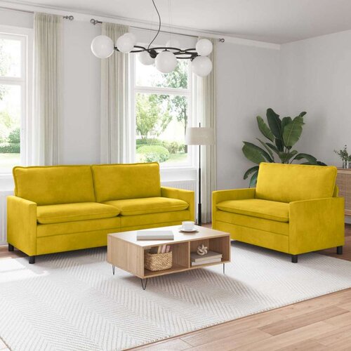  Set sofe 2 pcs Žuta Baršun Cene