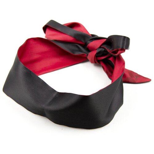 LATETOBED BDSM Line Satin Blindfold Black-Red Slike