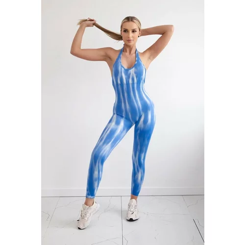 Kesi Fitness suit with push up cornflower blue