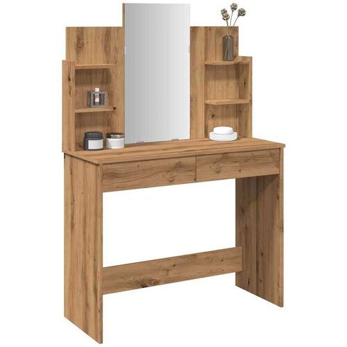  Toaletni stolić s ogledalom Artisan hrast 96x39x142 cm Slike