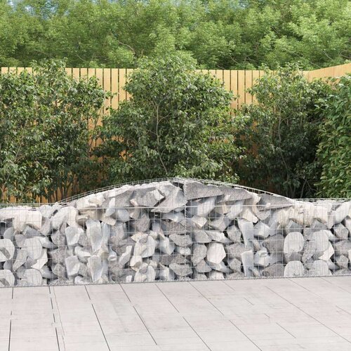  Lučne gabionske ko&amp;scaron;are 9 kom 400x50x60/80 cm pocinčano željezo Slike