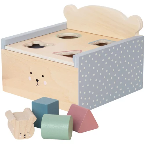 Jabadabado® lesena škatla za vstavljanje likov teddy
