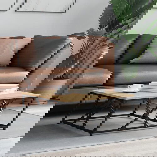 vidaXL Klubska mizica sonoma hrast 70x70x30 cm inženirski les Cene