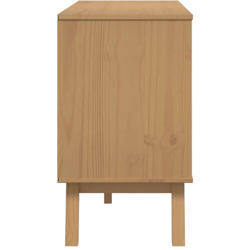  Komoda OLDEN smeđa 114 x 43 x 73,5 cm od masivne borovine Slike