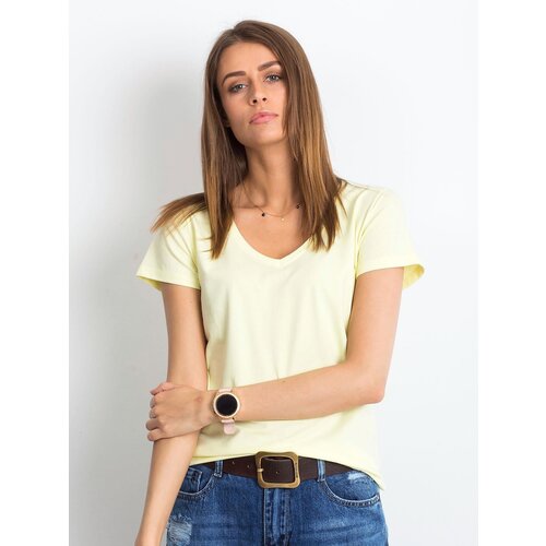 BASIC Feel Good T-shirt-RV-TS-4837.37P-Light Yellow Cene