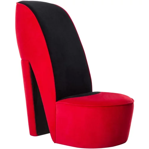  Stolica u obliku visoke pete crvena baršunasta