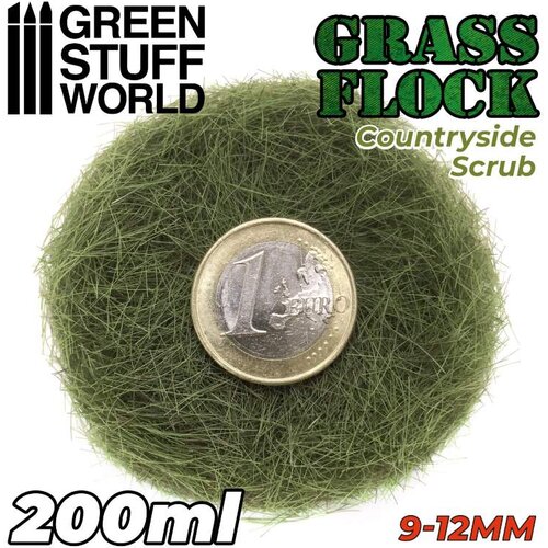 Green Stuff World static grass 9&amp;ndash;12mm countryside scrub | statička trava 9&amp;ndash;12mm prirodni teren 200ml Slike