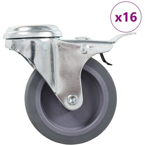 vidaXL Gibljiva kolesa z luknjami za sornik 16 kosov 75 mm, (21036055) Cene