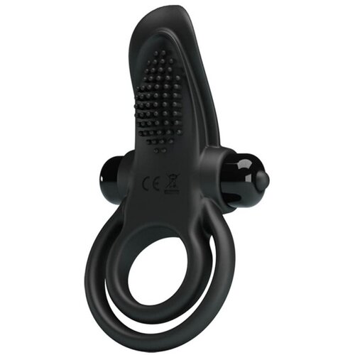 Pretty Love Vibrant Penis Ring Silicone 10 Functions Black Cene
