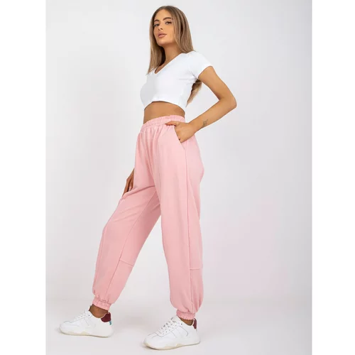 Fashion Hunters June pink high-waisted sweatpants