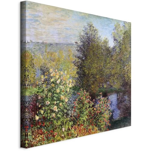  Slika - Claude Monet – Coin de jardin à Montgeron 40x40 Na talijanskom platnu Cene