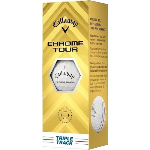 Callaway Chrome Tour White Golf Balls Triple Track 3 Pack