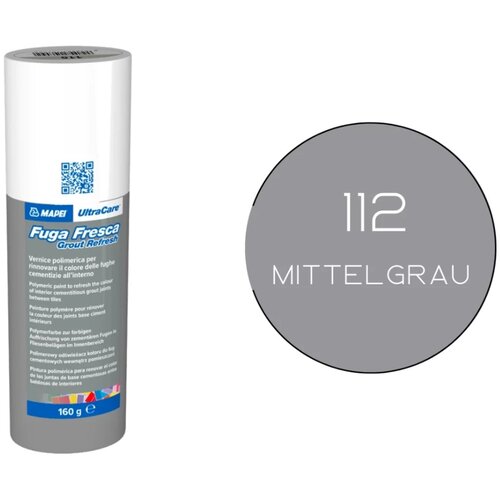 MAPEI Ultracare Fuga Fresca 112 Srednje Siva bočica 160 ml Slike
