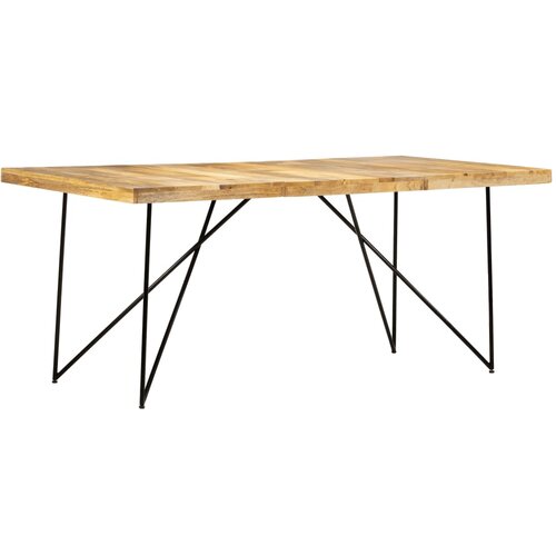VidaXL Jedillna miza 180x90x76 cm trden mangov les Slike