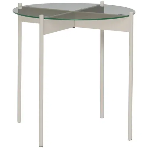 Hübsch Okrugli pomoćni stol sa staklenom pločom stola ø 45 cm Beam –