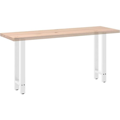  Noge za konzolno mizico bele barve 2 kosa 28 x (72-73) cm jeklo Slike