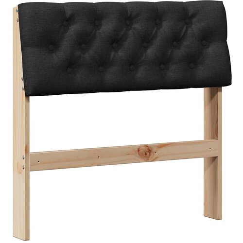 vidaXL Tapecirano vzglavje Črna 80 cm Masivno borovo les, (5000109189) Cene