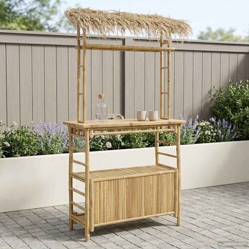 Vanjski bar stol Prirodna 110 x 50 x 209 cm Bambus Slike