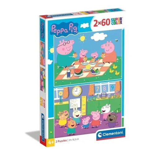 Clementoni puzzle 2x60 peppa pig ( CL24793 ) Slike