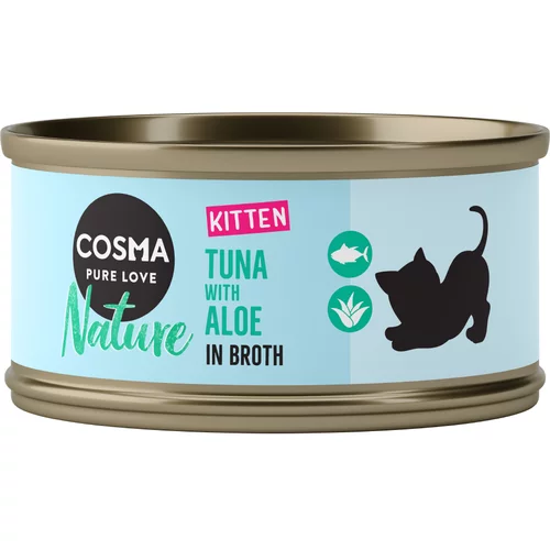Cosma Ekonomično pakiranje Nature Kitten 24 x 70 g - s tunom i aloe verom