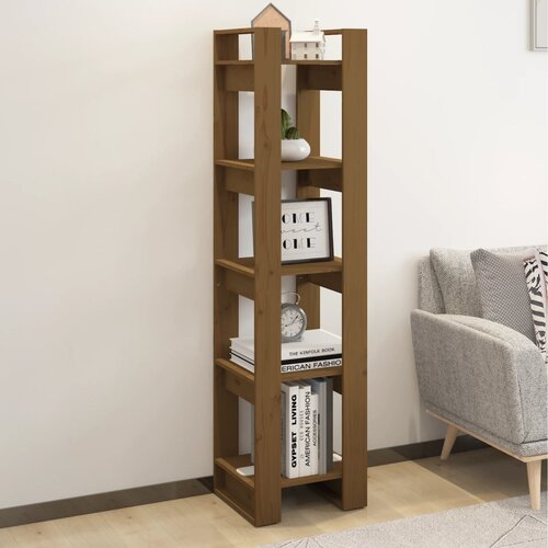  The Living Store Knjižna omara/pregrada medeno rjava 41x35x160 cm trdna borovina - Knjižna Omara, (21431279) Slike