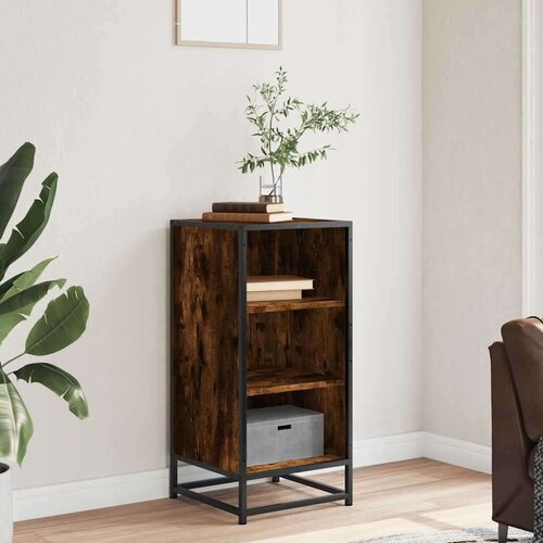 VidaXL Komoda boja hrasta 35,5x35x76 cm konstruirano drvo i metal Slike