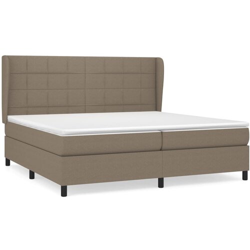 vidaXL Krevet s oprugama i madracem smeđesivi 200x200 cm od tkanine Cijene