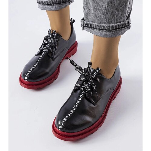 Gemre Black lace-up shoes with contrasting sole Hanifan Cijene