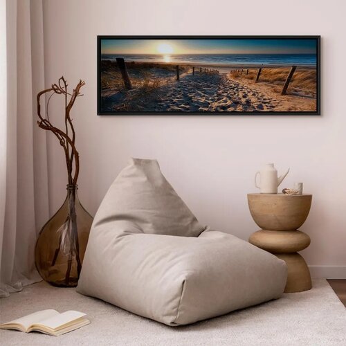  Slika - Sunset Path 150x50 U crnom drvenom okviru Slike