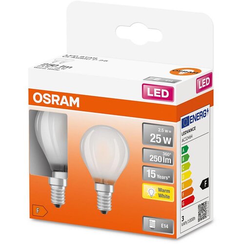  Komplet 2x LED sijalica P45 E14/2,5W/230V 2700K - Osram Cene